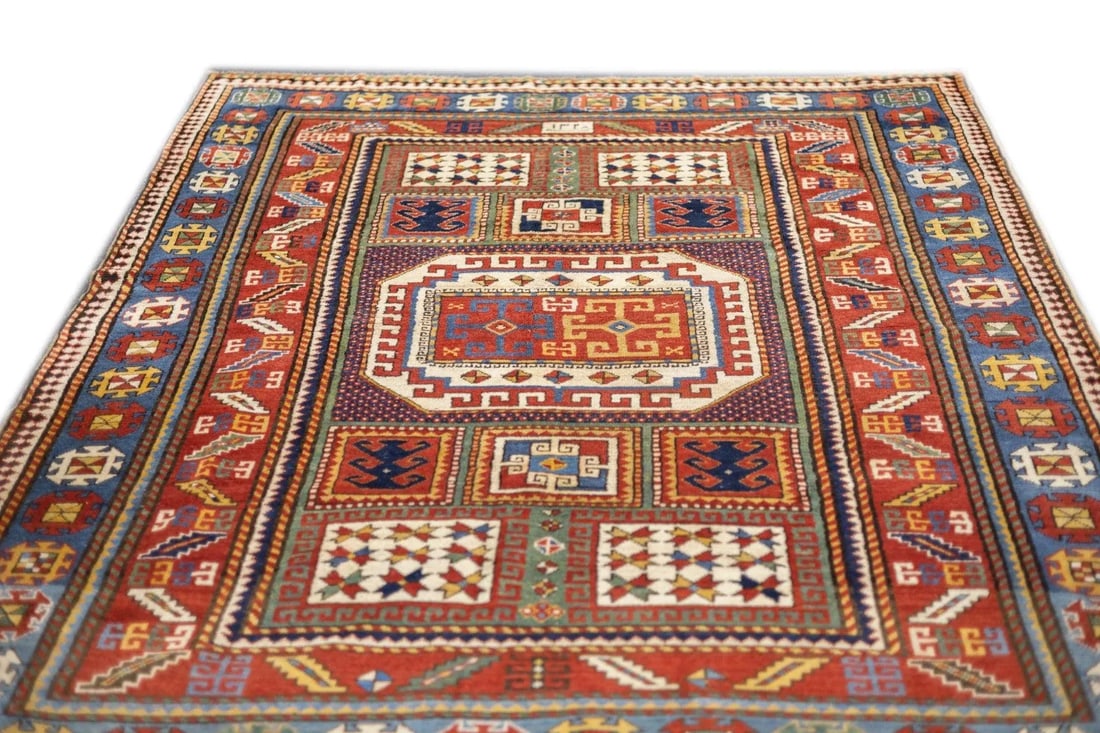 Antique Caucasian Kazak Rug 6'5'' X 7'11'' - 8