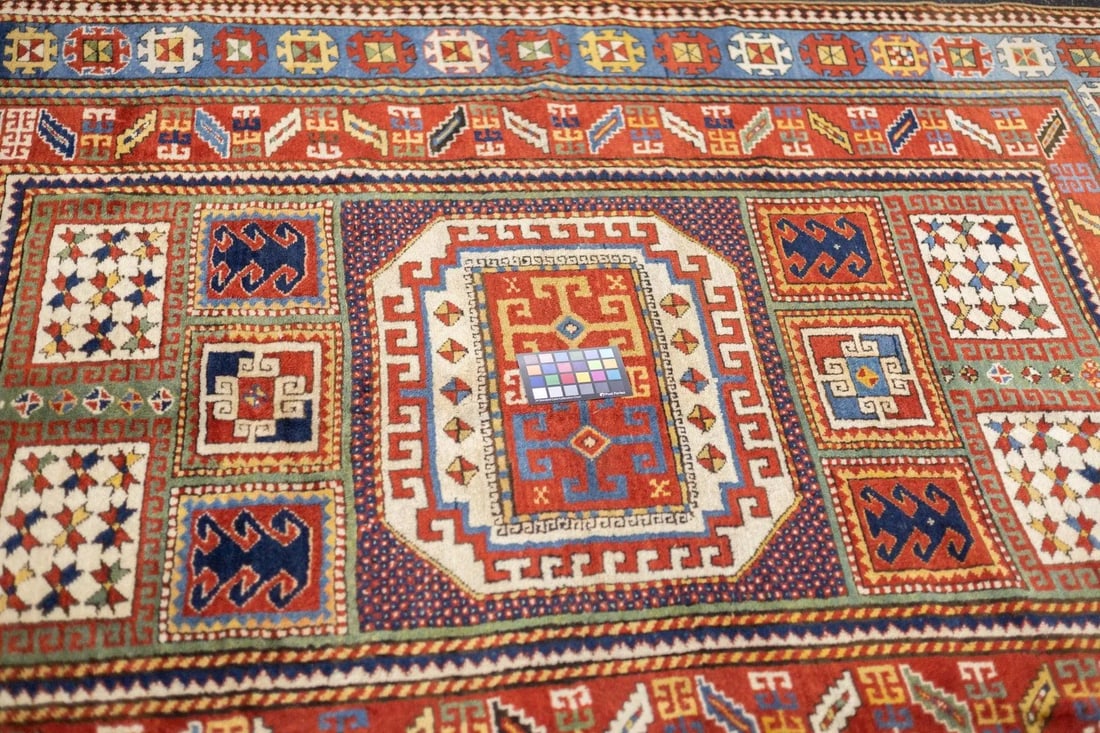 Antique Caucasian Kazak Rug 6'5'' X 7'11'' - 9