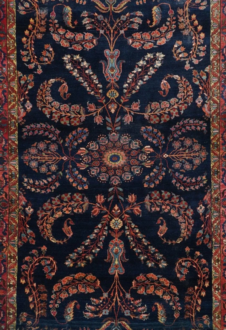 Antique Mohajeran Sarouk Rug 4'4'' x 6'4'' - 4