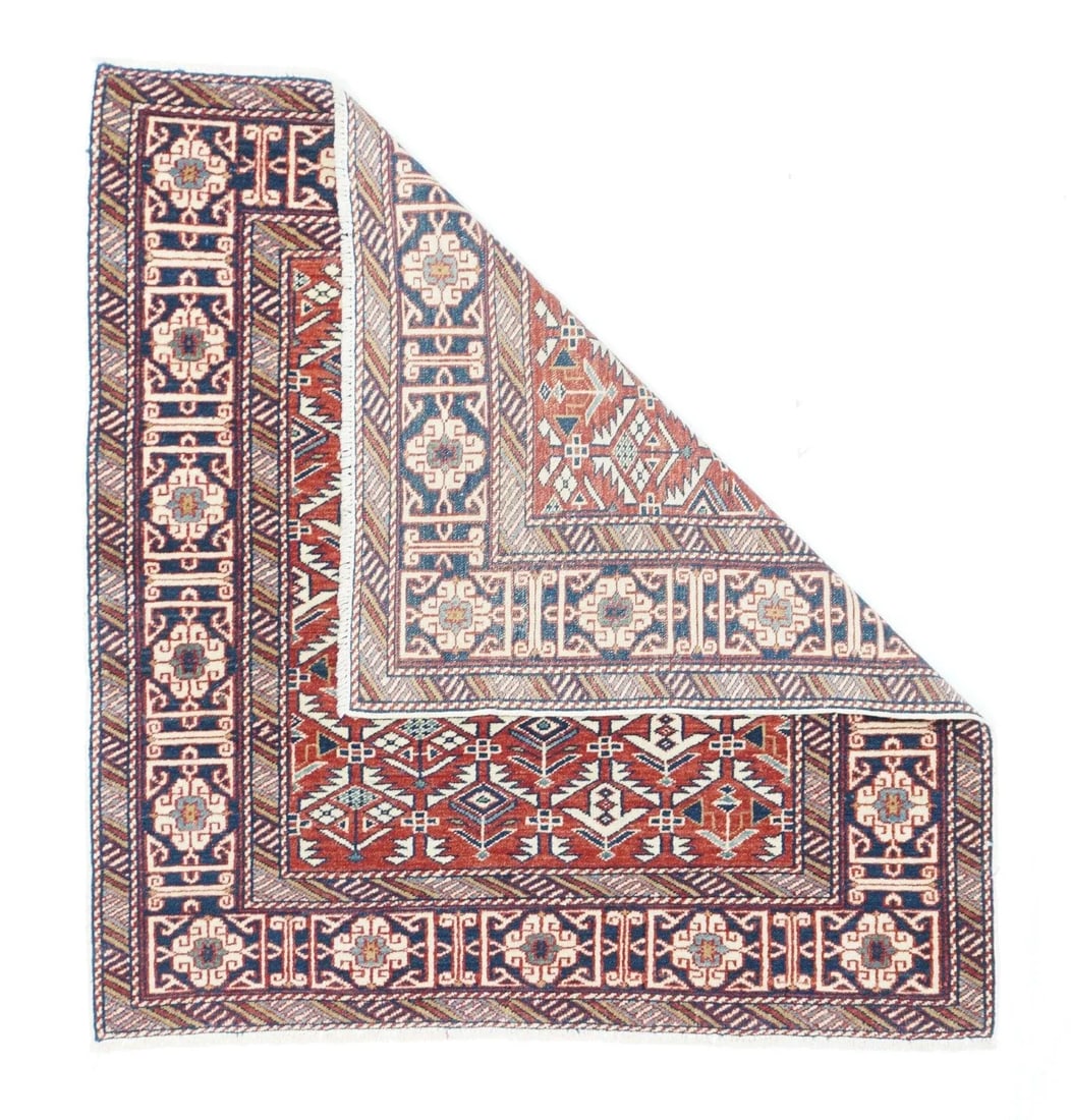 Antique Shrivan Rug 3'2'' x 3'4'' - 4