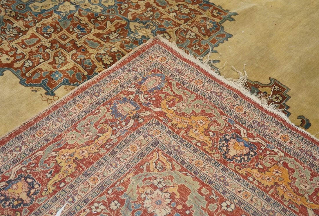Late 18th Century Antique Haji Jalili Tabriz Rug 8'9'' x 12'0'' - 3