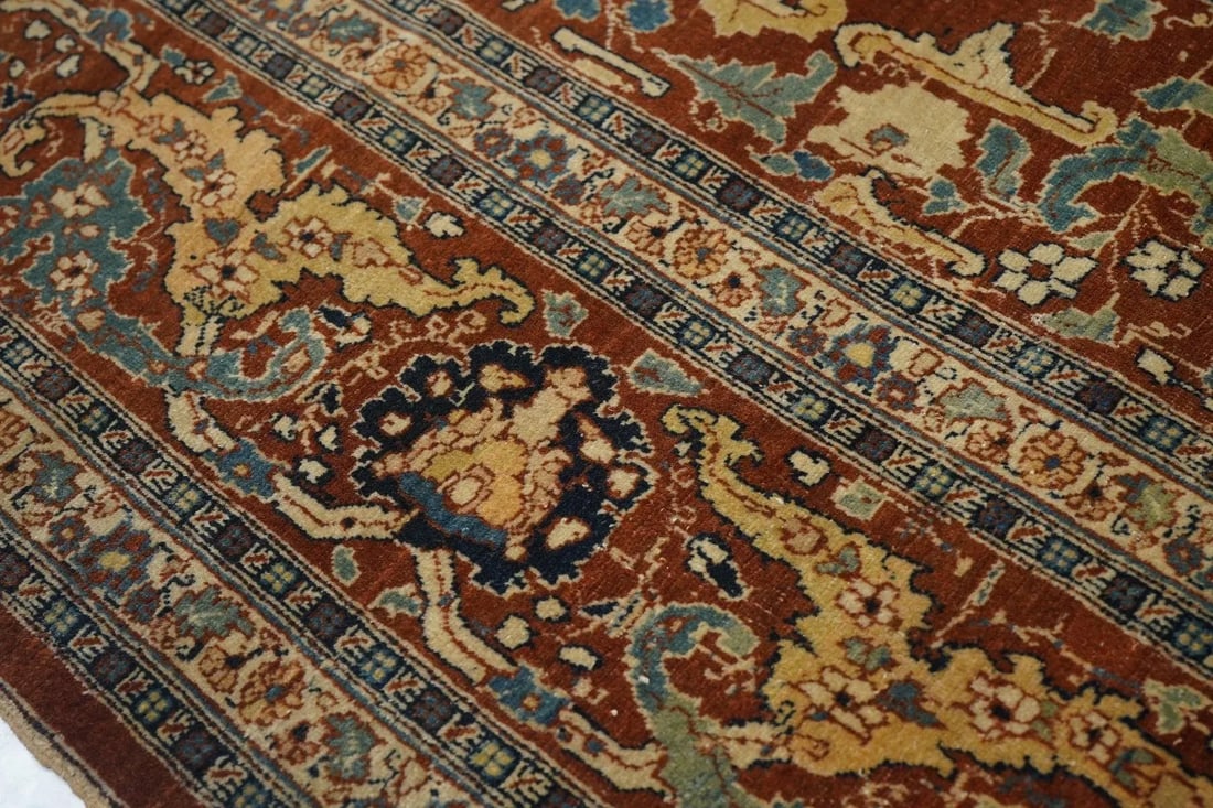 Late 18th Century Antique Haji Jalili Tabriz Rug 8'9'' x 12'0'' - 8