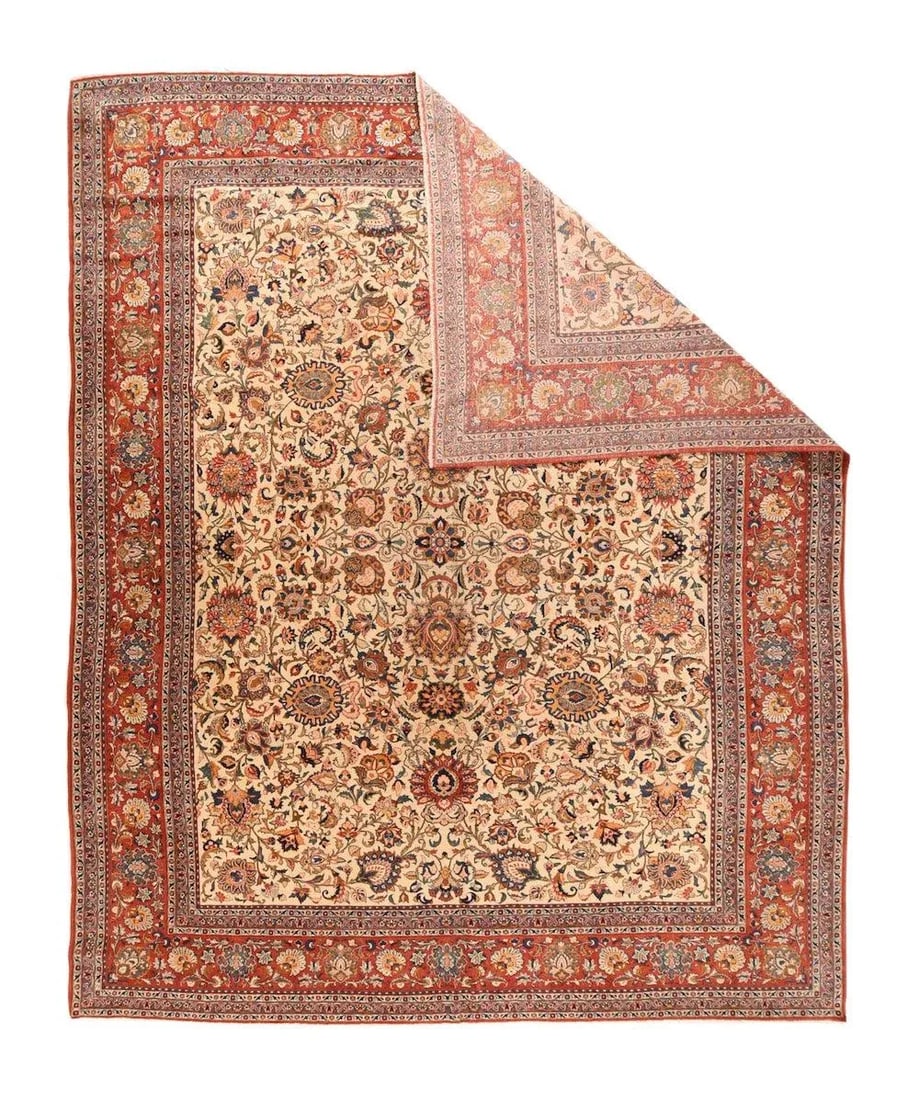 Fine Antique Persian Kashan Rug 10'11'' X 14'0'' - 2