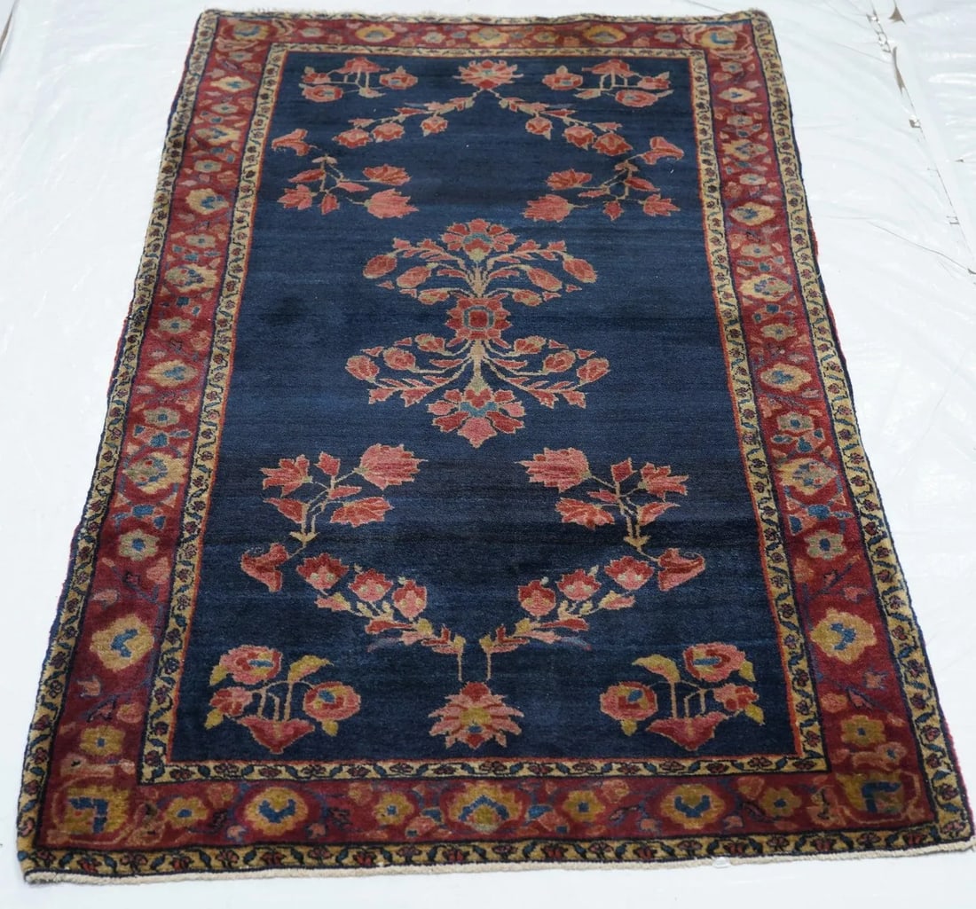 Antique Sarouk Rug 2'7'' x 4'10'' - 7
