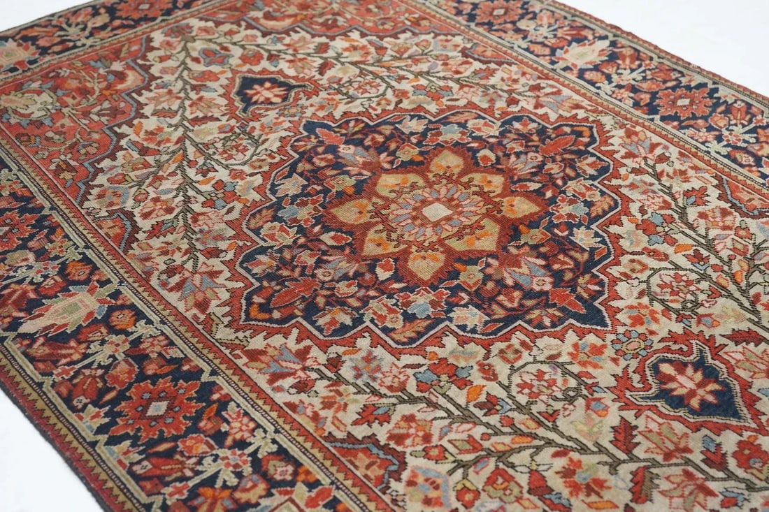 Late 18th Century Antique Farahan Sarouk Rug 3'4'' x 4'10'' - 10