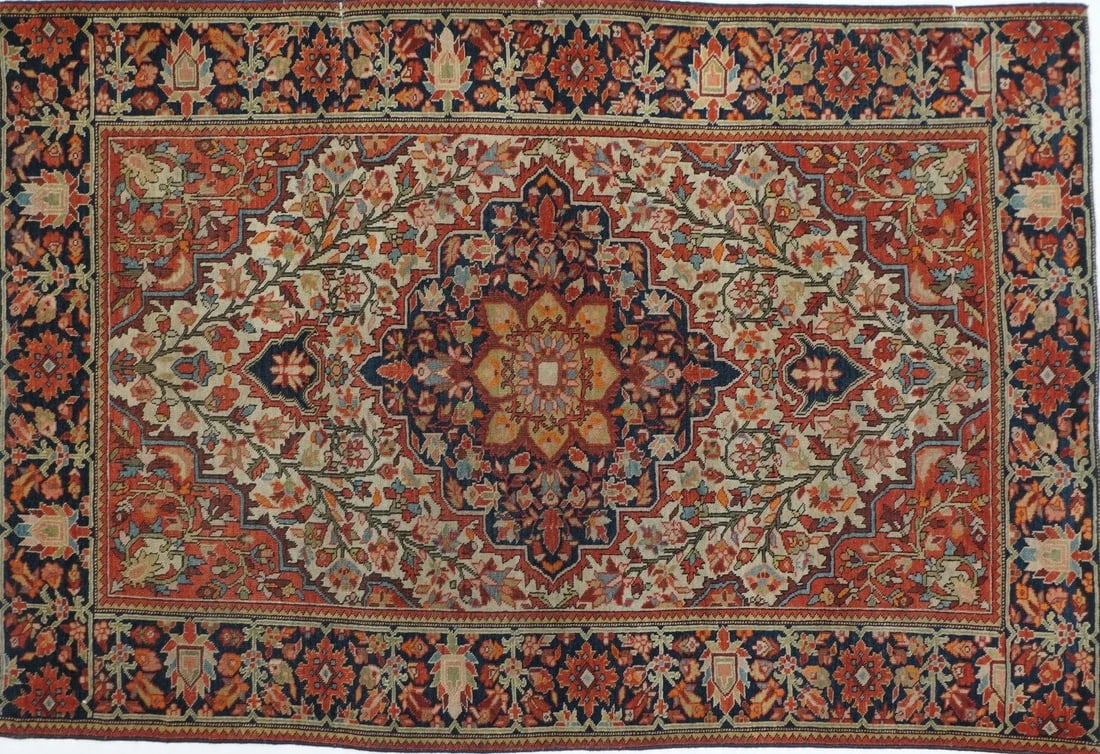 Late 18th Century Antique Farahan Sarouk Rug 3'4'' x 4'10'' - 6