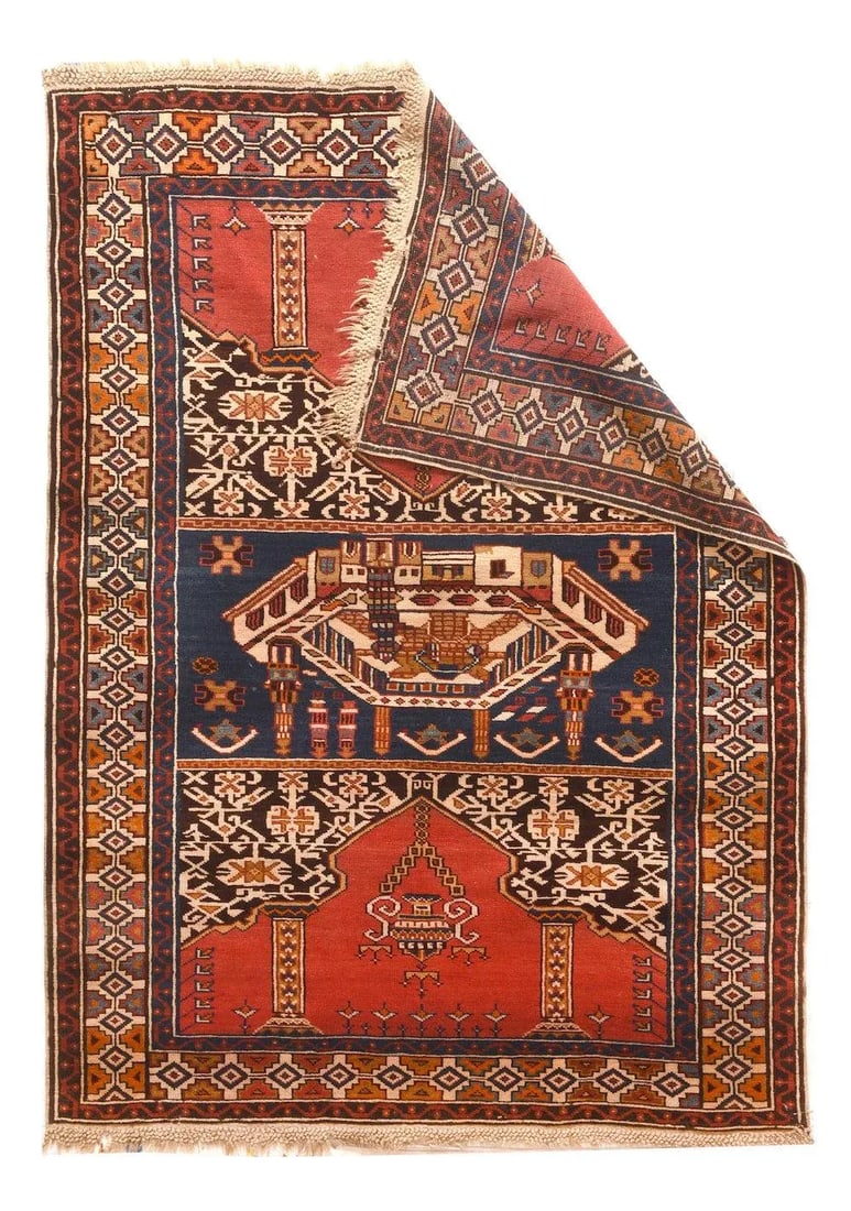 Antique Shirvan Rug 3'11'' x 5'5'' - 2