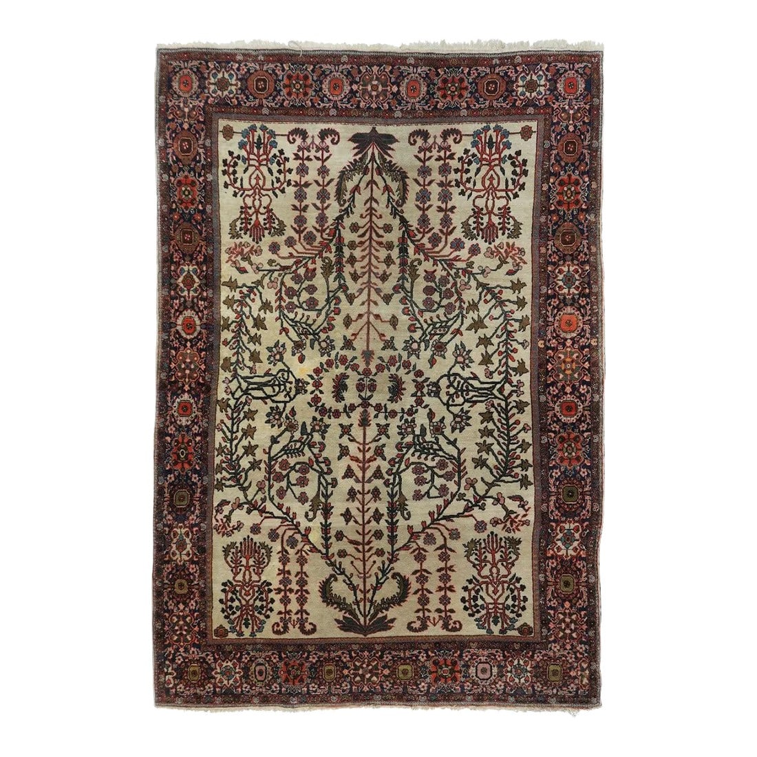 Late 18th Century Antique Sarouk Rug 4'3'' x 6'5'' (1 of 11)
