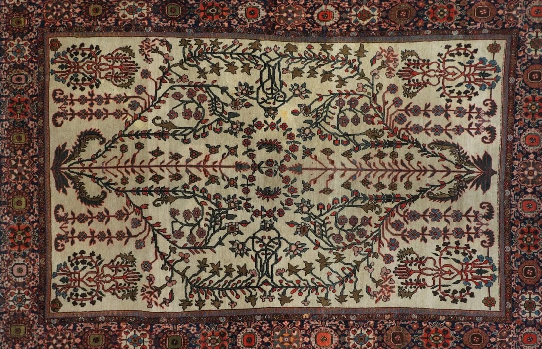 Late 18th Century Antique Sarouk Rug 4'3'' x 6'5'' - 5