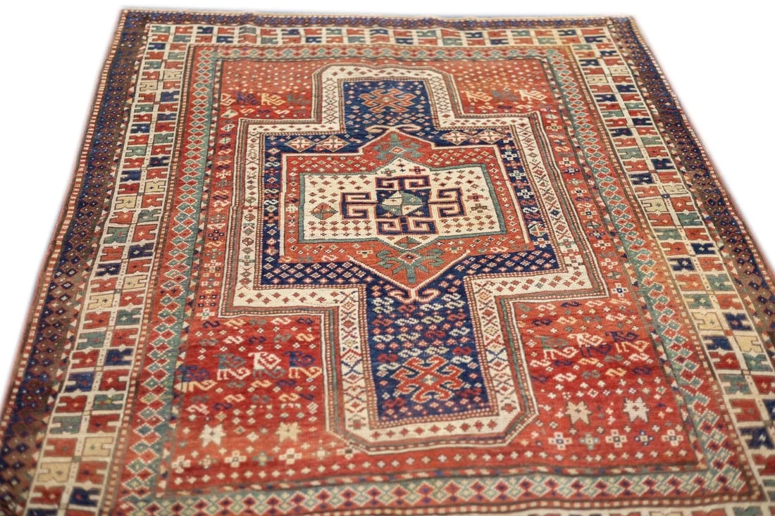 Antique Caucasian Kazak Rug 5'1'' X 6'10'' - 7