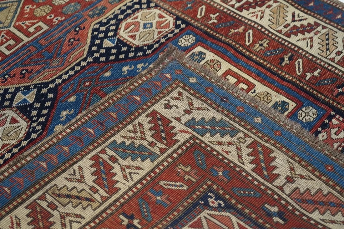 Antique Caucasian Rug 3'7'' x 9'3'' - 3