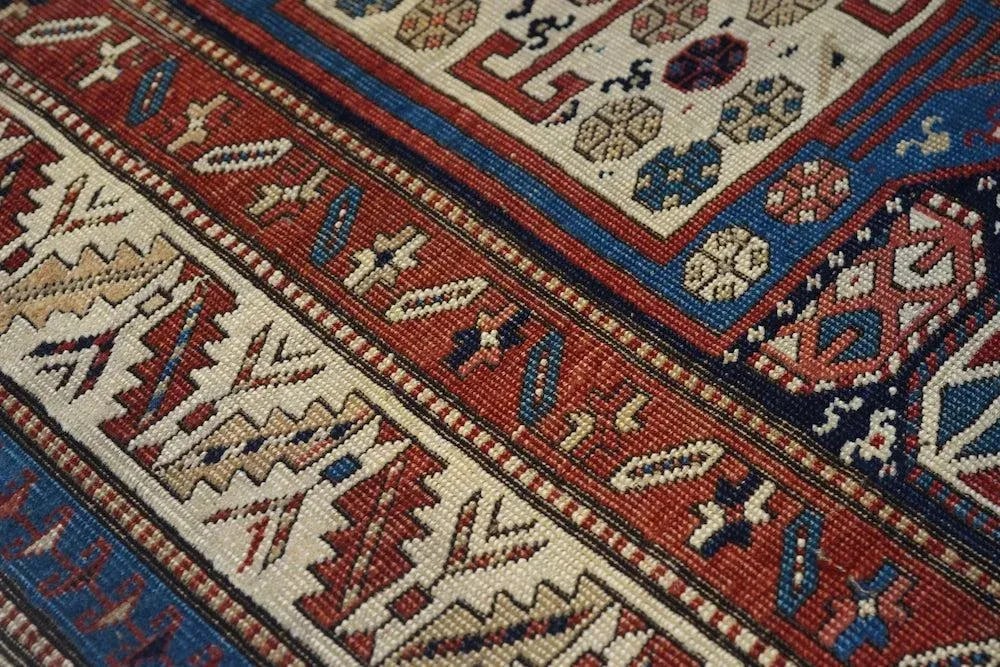 Antique Caucasian Rug 3'7'' x 9'3'' - 6