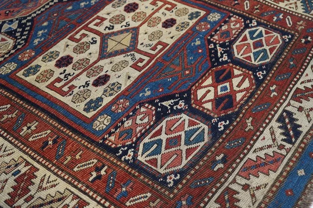 Antique Caucasian Rug 3'7'' x 9'3'' - 7