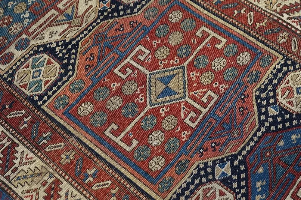 Antique Caucasian Rug 3'7'' x 9'3'' - 9