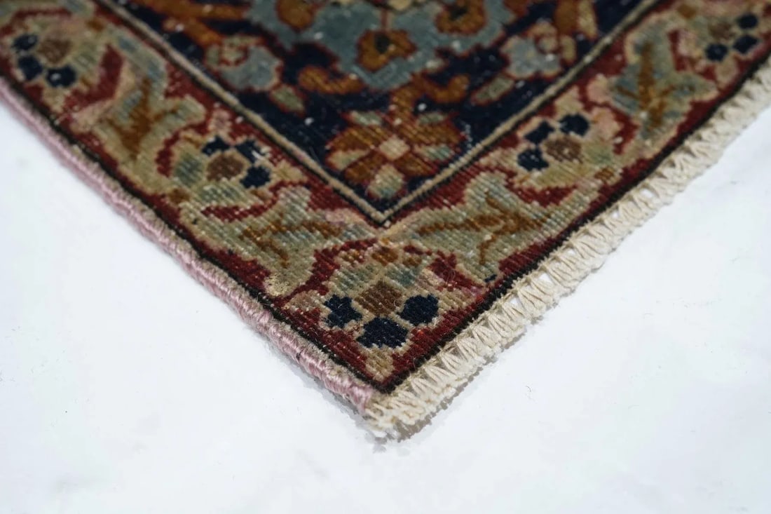 Late 19th Century Antique Mohtasham Kashan Rug 4'2'' x 6'9'' - 4