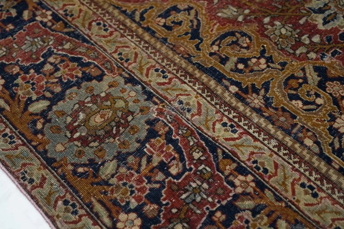 Late 19th Century Antique Mohtasham Kashan Rug 4'2'' x 6'9'' - 5
