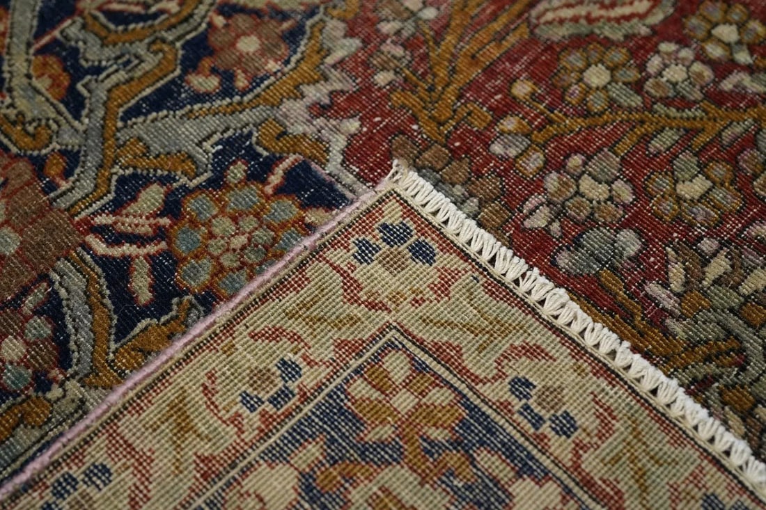 Late 19th Century Antique Mohtasham Kashan Rug 4'2'' x 6'9'' - 9
