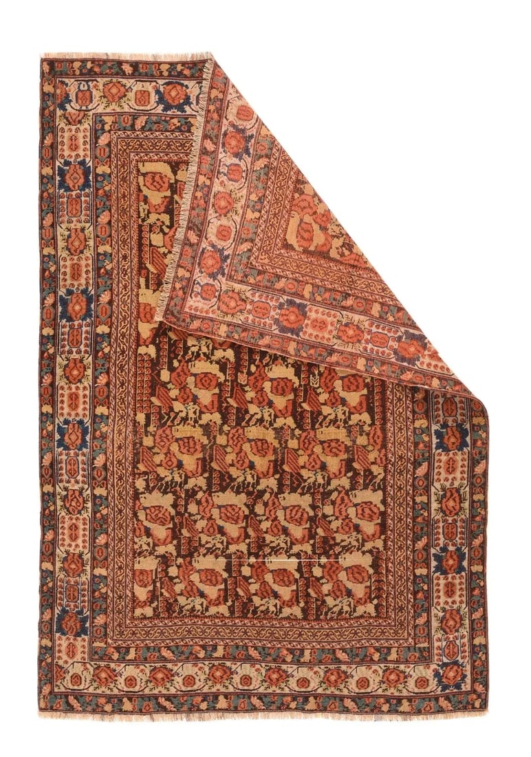 Antique Afshar Rug 4'4'' x 6'6'' - 2