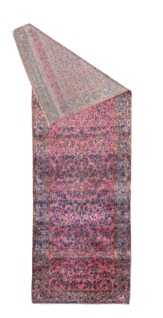 Late 18th Century Antique Persian Kashan 1'11'' x 5'11'' - 2