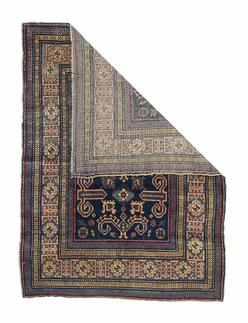 Antique Perpedil Rug 3'2'' x 4'3'' - 3