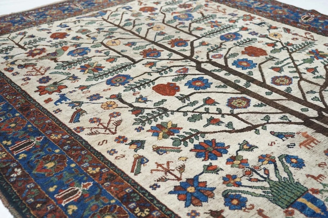 Antique Afshar Rug 5'2'' x 6'4'' - 7