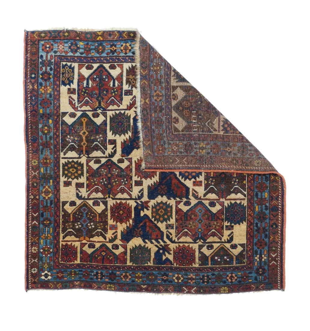Antique Afshar Rug 3'5'' x 3'7'' - 3