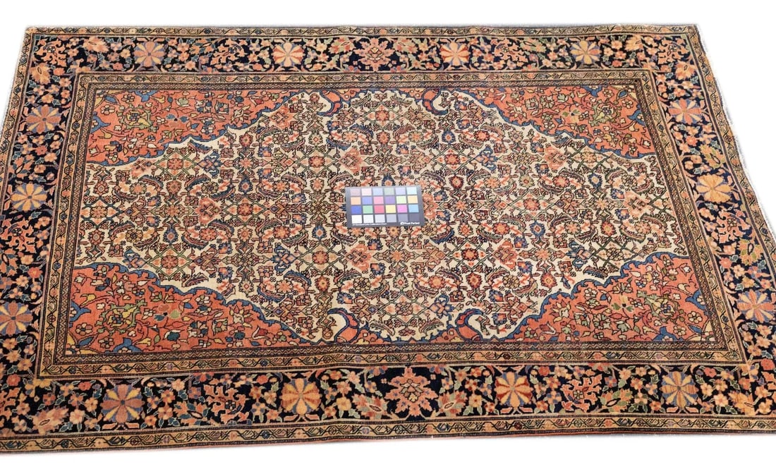 Late 18th Century Antique Farahan Sarouk Rug 3'5'' x 5' - 11