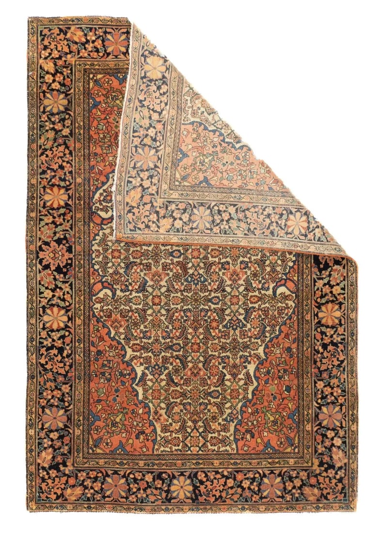Late 18th Century Antique Farahan Sarouk Rug 3'5'' x 5' - 4