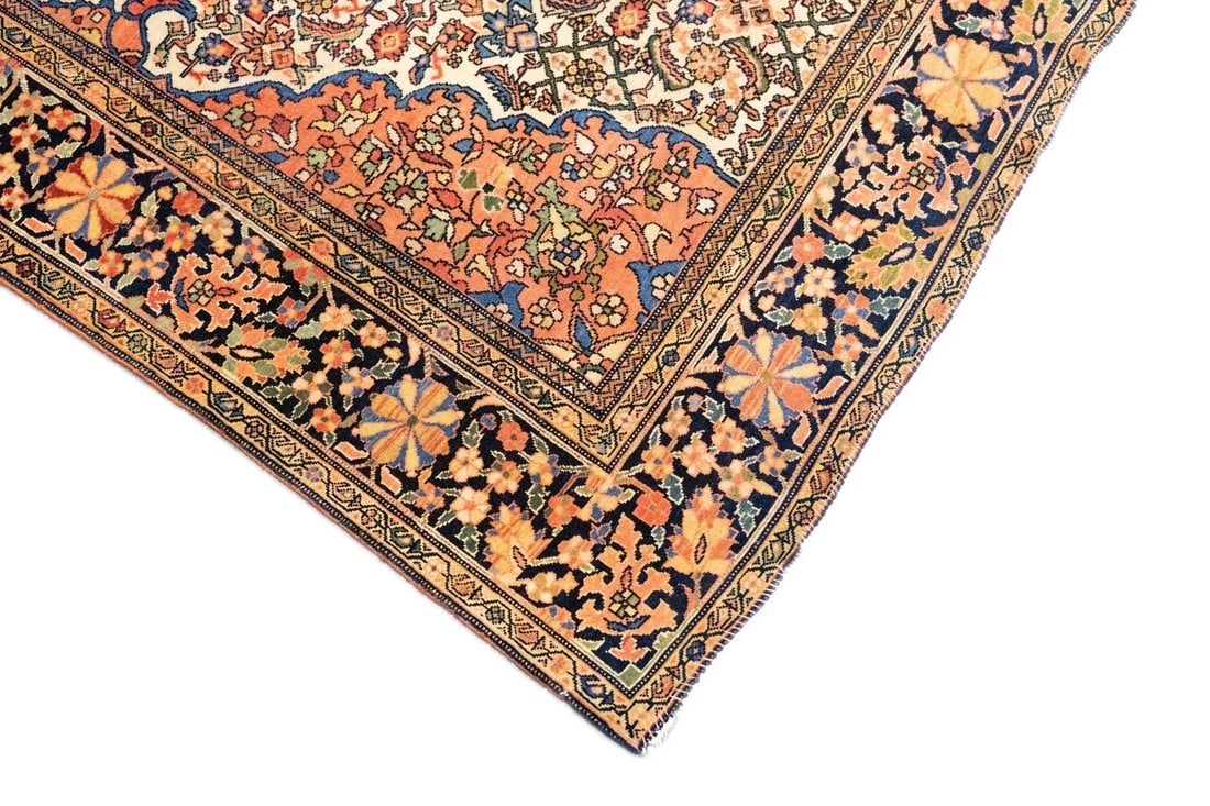 Late 18th Century Antique Farahan Sarouk Rug 3'5'' x 5' - 6