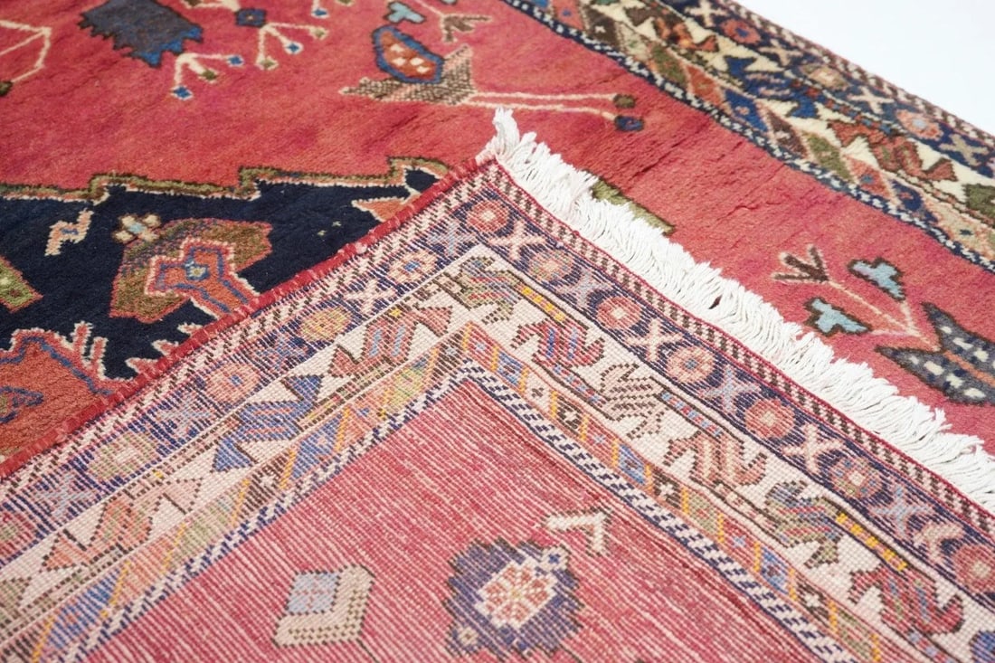 1970s Vintage Qashqai Rug 4'10'' x 7'5'' - 7