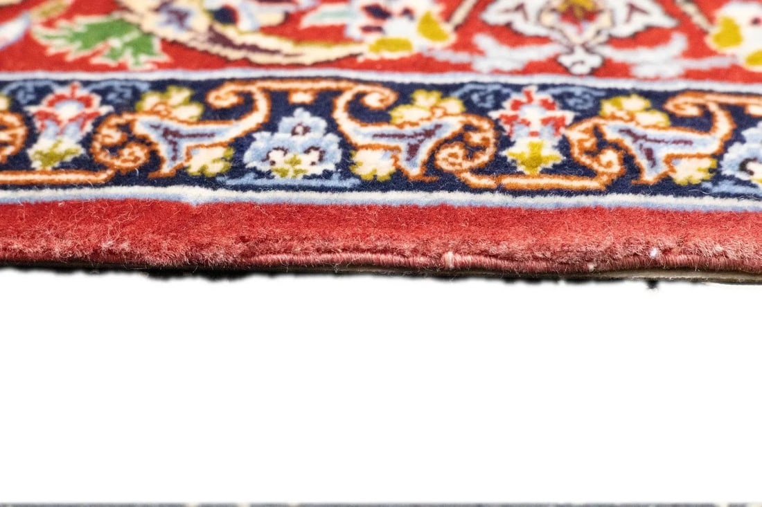 Extremely Fine Persian Isfahan Wool & Silk Rug 3'8'' X 5'3'' - 10