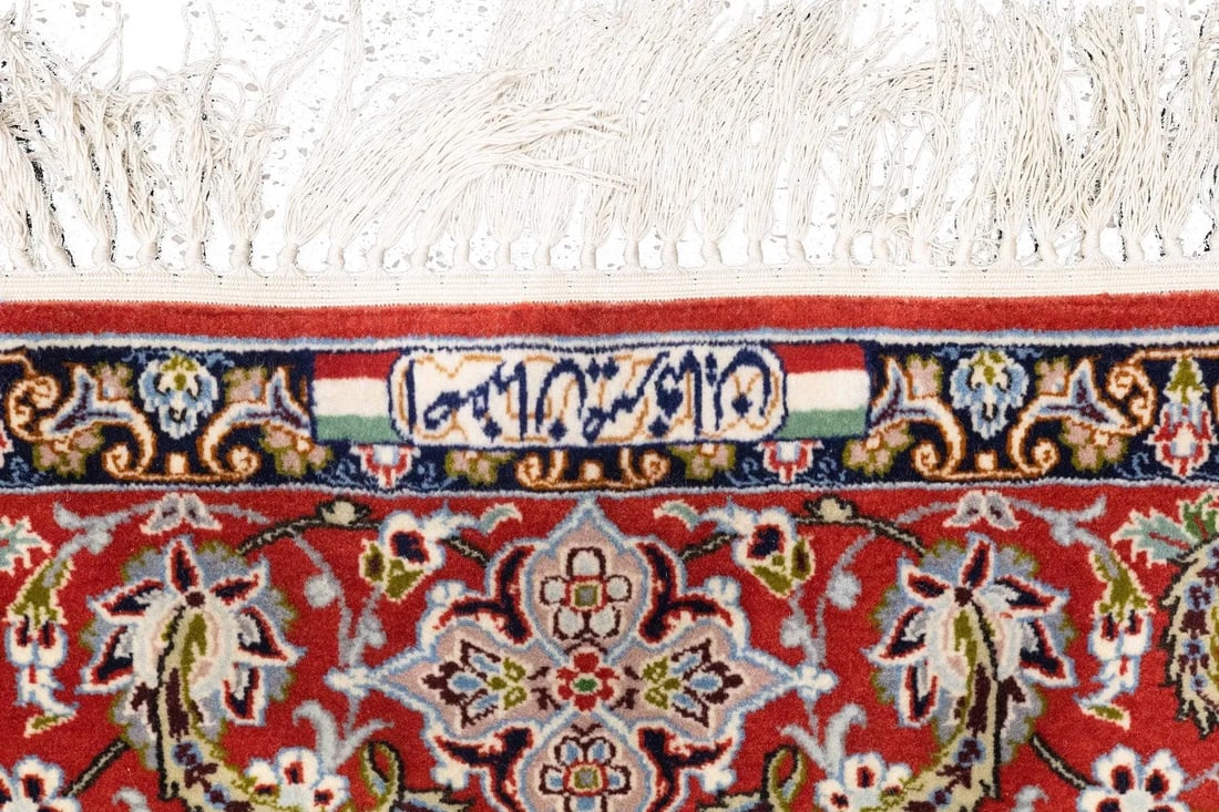 Extremely Fine Persian Isfahan Wool & Silk Rug 3'8'' X 5'3'' - 11