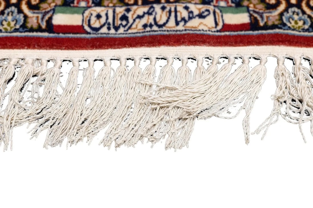 Extremely Fine Persian Isfahan Wool & Silk Rug 3'8'' X 5'3'' - 9