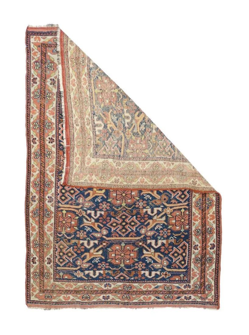 Antique Afshar Rug 4'2'' x 5'9'' - 4