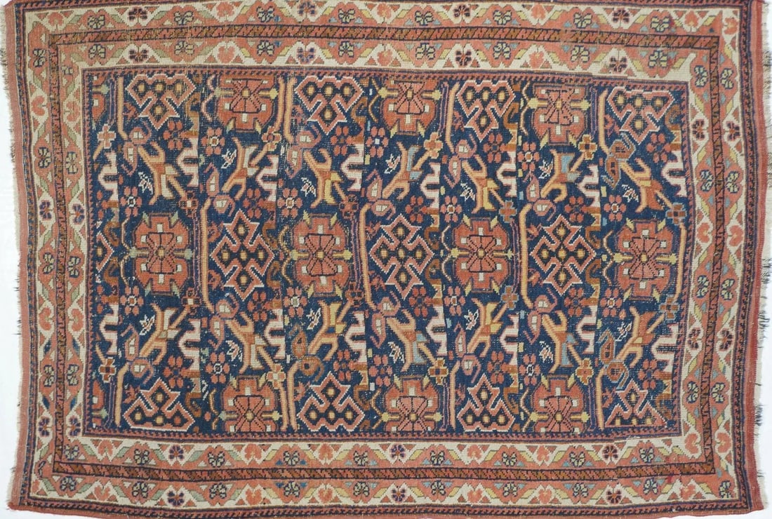 Antique Afshar Rug 4'2'' x 5'9'' - 5