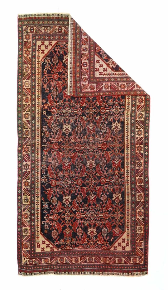 Late 18th Century Antique Qashqai Rug 3'8'' x 7'7'' - 3