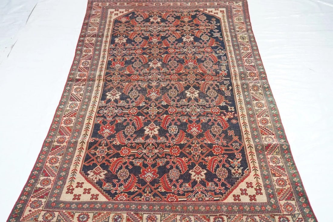 Late 18th Century Antique Qashqai Rug 3'8'' x 7'7'' - 7