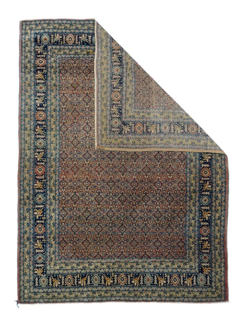 Antique Tabriz Rug 4'8'' x 6'3'' - 3