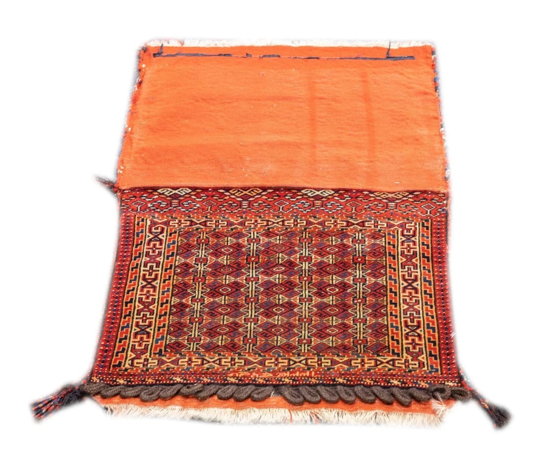 Antique Persian Turkmen Saddle Bag (One of Pair) 2'2'' X 3'4'' - 11