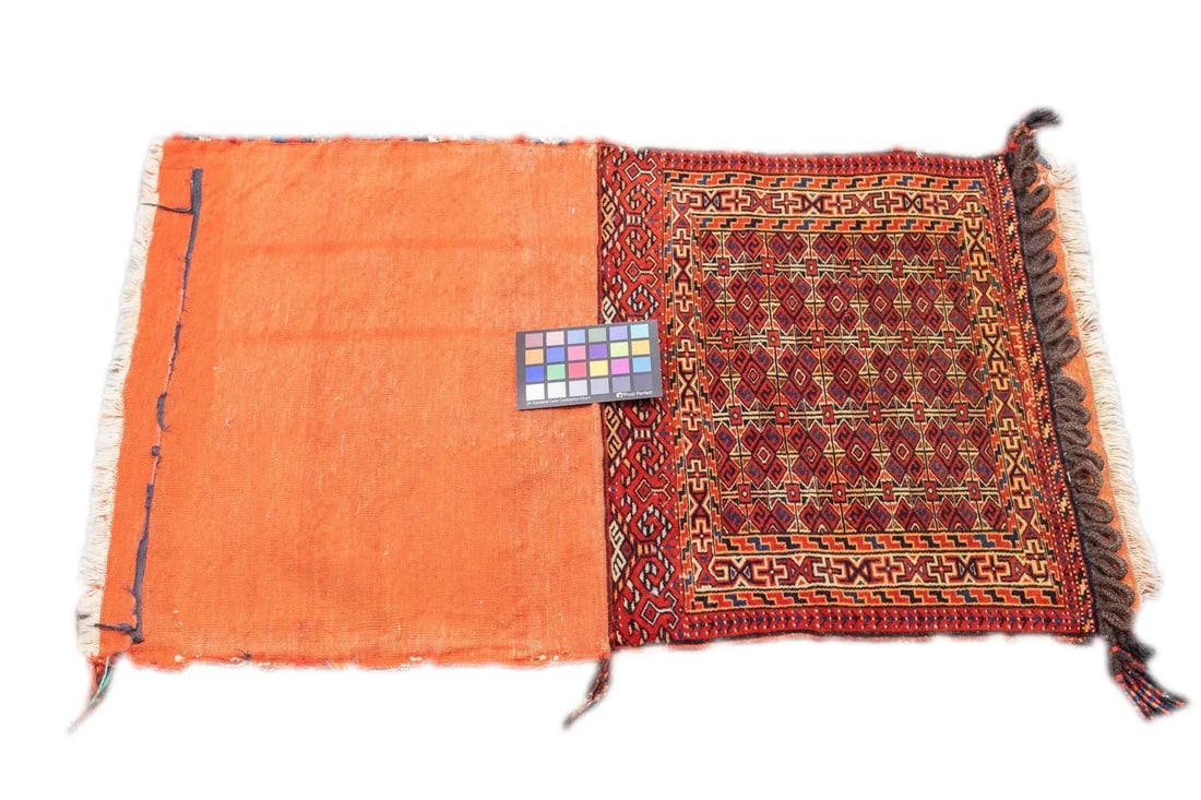 Antique Persian Turkmen Saddle Bag (One of Pair) 2'2'' X 3'4'' - 2