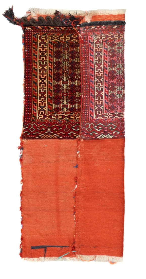 Antique Persian Turkmen Saddle Bag (One of Pair) 2'2'' X 3'4'' - 4