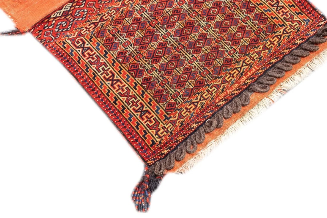 Antique Persian Turkmen Saddle Bag (One of Pair) 2'2'' X 3'4'' - 6