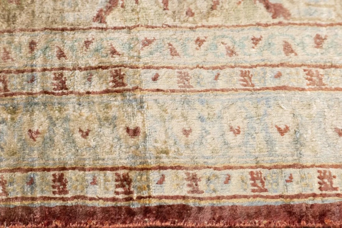 Late 18th Century Antique Persian Silk Haji Jalili Tabriz Rug 4'1'' X 5'5'' - 11
