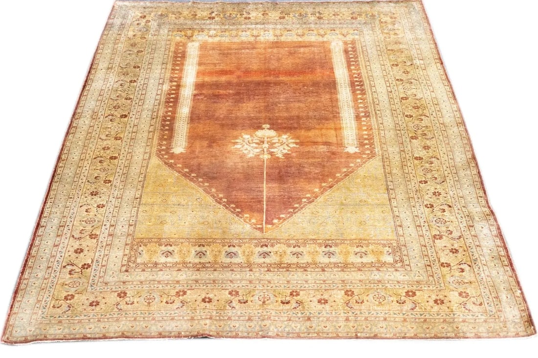 Late 18th Century Antique Persian Silk Haji Jalili Tabriz Rug 4'1'' X 5'5'' - 12