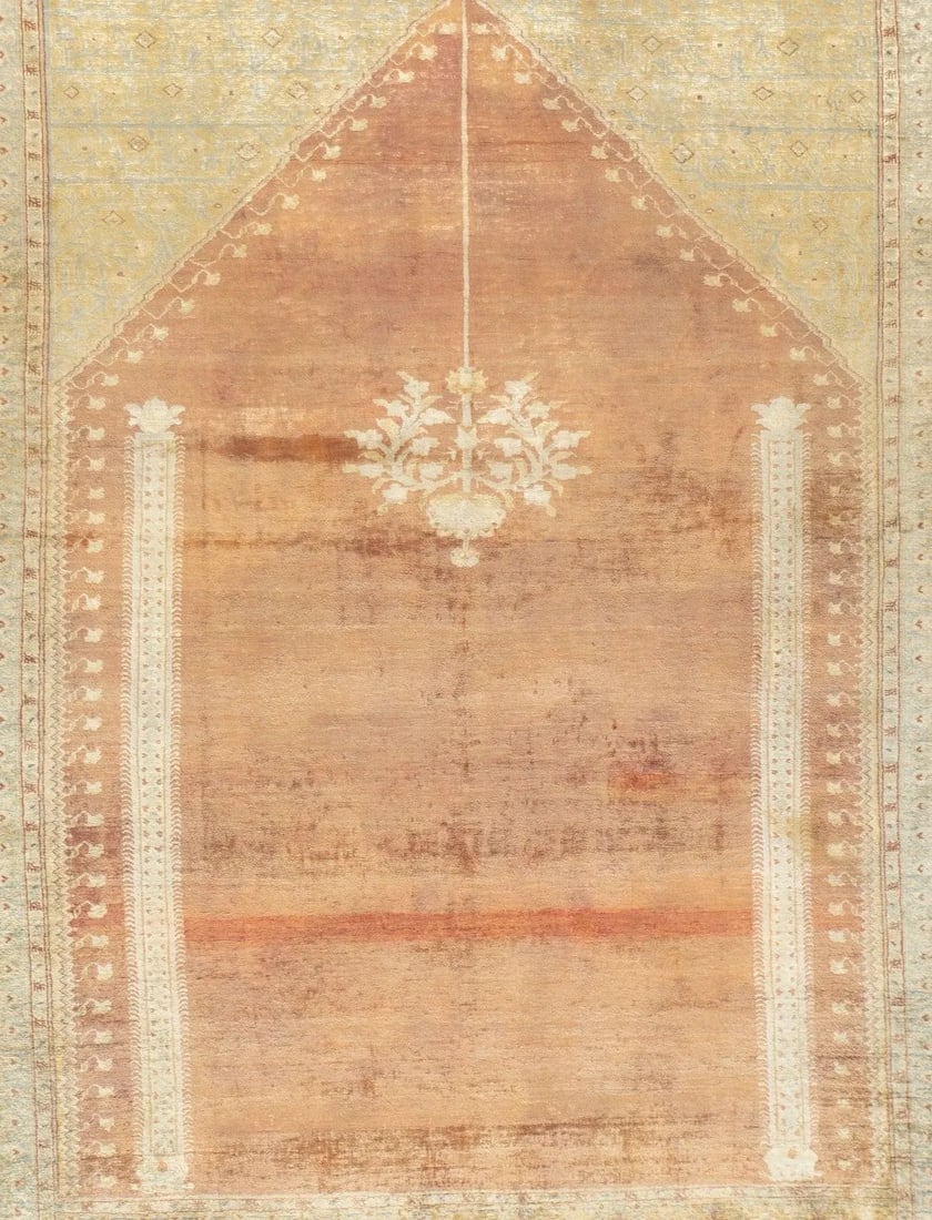 Late 18th Century Antique Persian Silk Haji Jalili Tabriz Rug 4'1'' X 5'5'' - 6