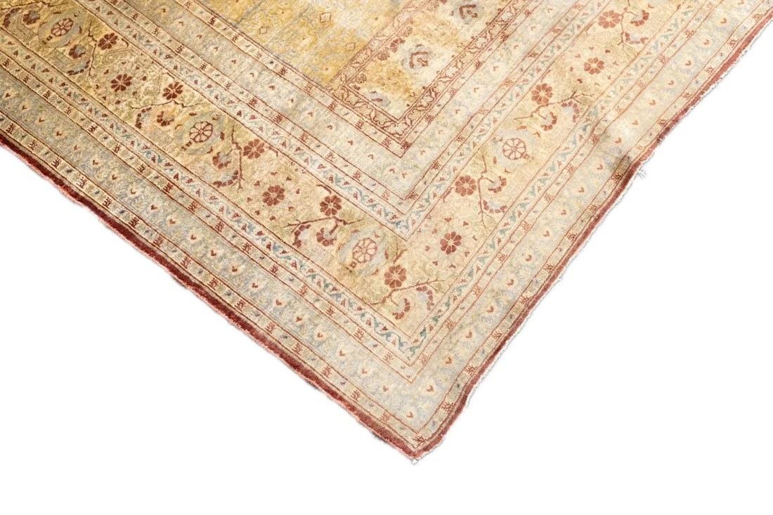 Late 18th Century Antique Persian Silk Haji Jalili Tabriz Rug 4'1'' X 5'5'' - 7