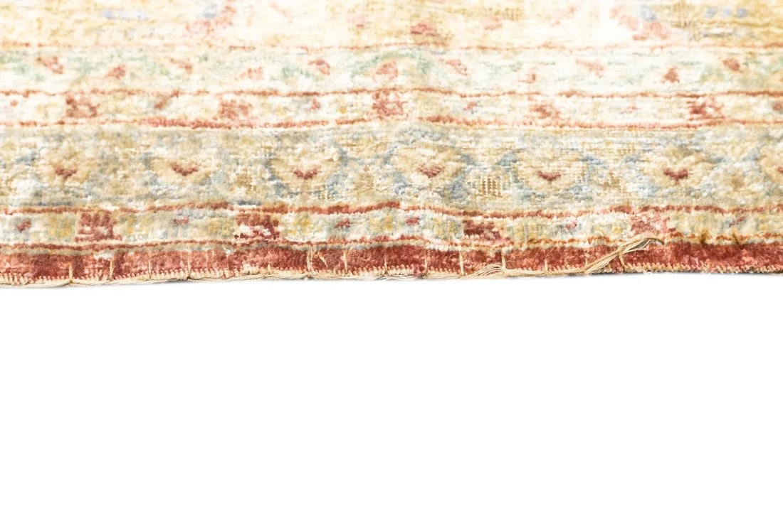 Late 18th Century Antique Persian Silk Haji Jalili Tabriz Rug 4'1'' X 5'5'' - 9