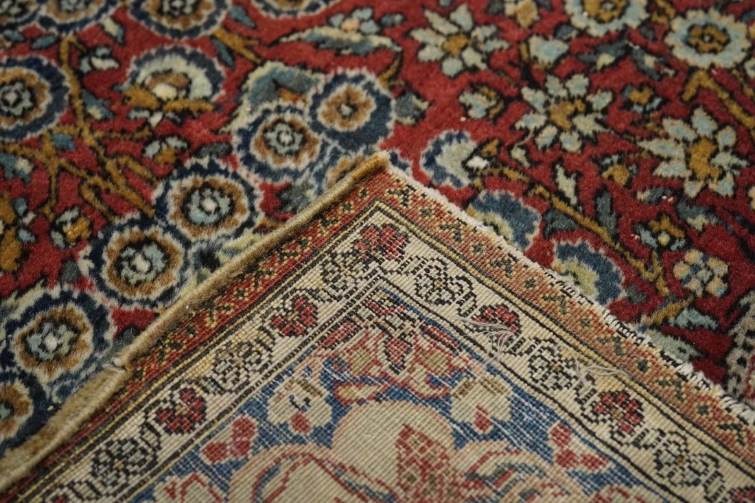 Antique Mohtasham Kashan Rug 4'6'' X 6'10'' - 10