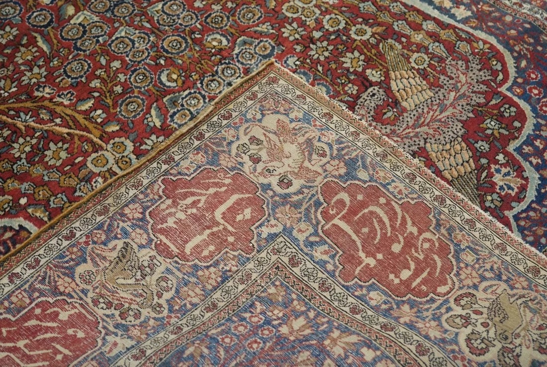 Antique Mohtasham Kashan Rug 4'6'' X 6'10'' - 2