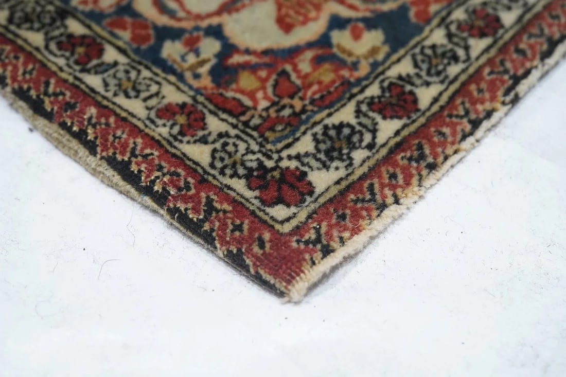 Antique Mohtasham Kashan Rug 4'6'' X 6'10'' - 5
